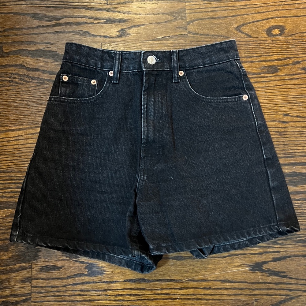 Zara Black Denim Shorts